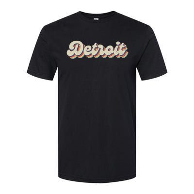 70S 80S Usa City Vintage Detroit Softstyle CVC T-Shirt