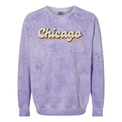 70S 80S Usa City Vintage Chicago Colorblast Crewneck Sweatshirt