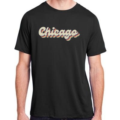 70S 80S Usa City Vintage Chicago Adult ChromaSoft Performance T-Shirt