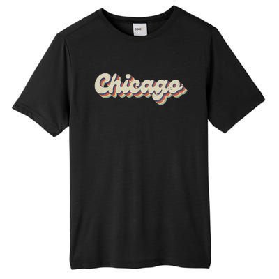 70S 80S Usa City Vintage Chicago Tall Fusion ChromaSoft Performance T-Shirt