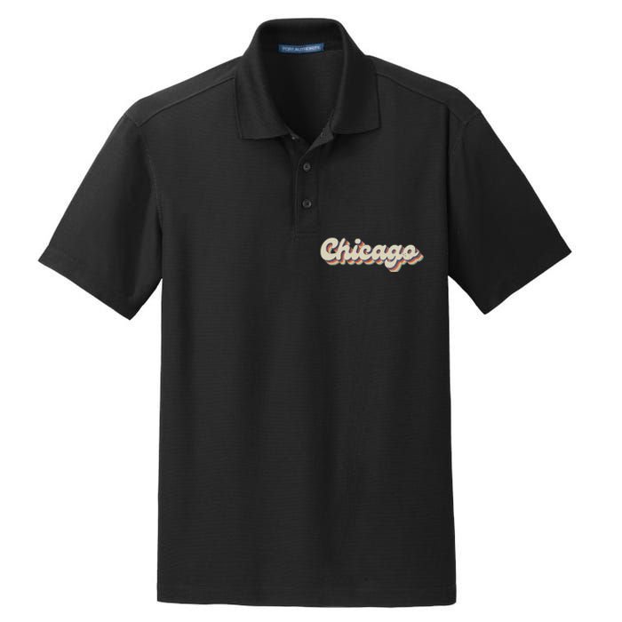 70S 80S Usa City Vintage Chicago Dry Zone Grid Polo