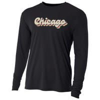 70S 80S Usa City Vintage Chicago Cooling Performance Long Sleeve Crew