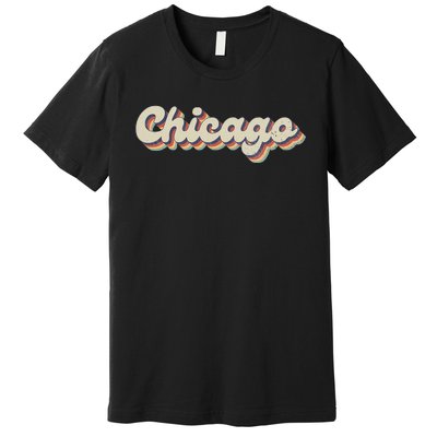 70S 80S Usa City Vintage Chicago Premium T-Shirt