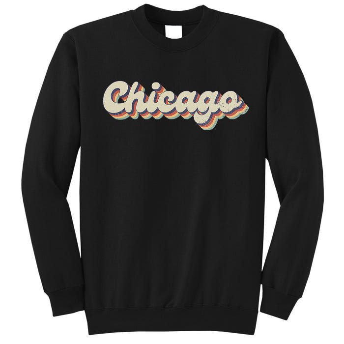 70S 80S Usa City Vintage Chicago Tall Sweatshirt