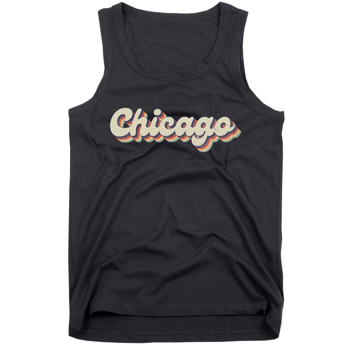 70S 80S Usa City Vintage Chicago Tank Top