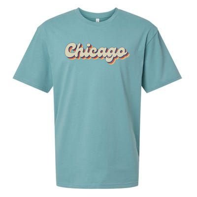 70S 80S Usa City Vintage Chicago Sueded Cloud Jersey T-Shirt