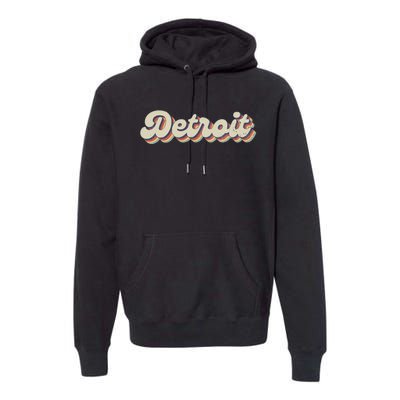 70S 80S Usa City Vintage Detroit Premium Hoodie