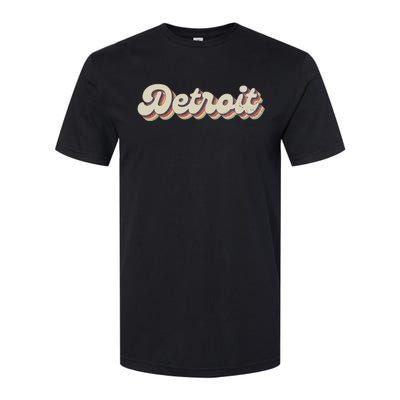 70S 80S Usa City Vintage Detroit Softstyle® CVC T-Shirt