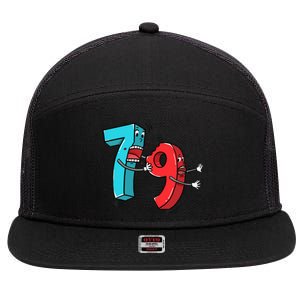 7 Ate (8) 9 Funny Math 7 Panel Mesh Trucker Snapback Hat