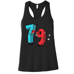 7 Ate (8) 9 Funny Math Women's Racerback Tank