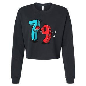 7 Ate (8) 9 Funny Math Cropped Pullover Crew