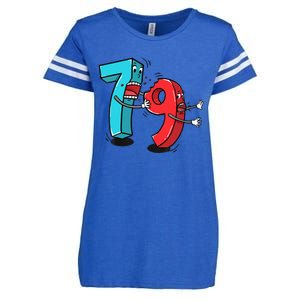 7 Ate (8) 9 Funny Math Enza Ladies Jersey Football T-Shirt