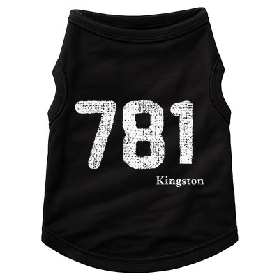 781 Area Code Distressed Kingston Massachusetts Doggie Tank