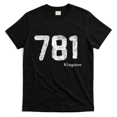 781 Area Code Distressed Kingston Massachusetts T-Shirt