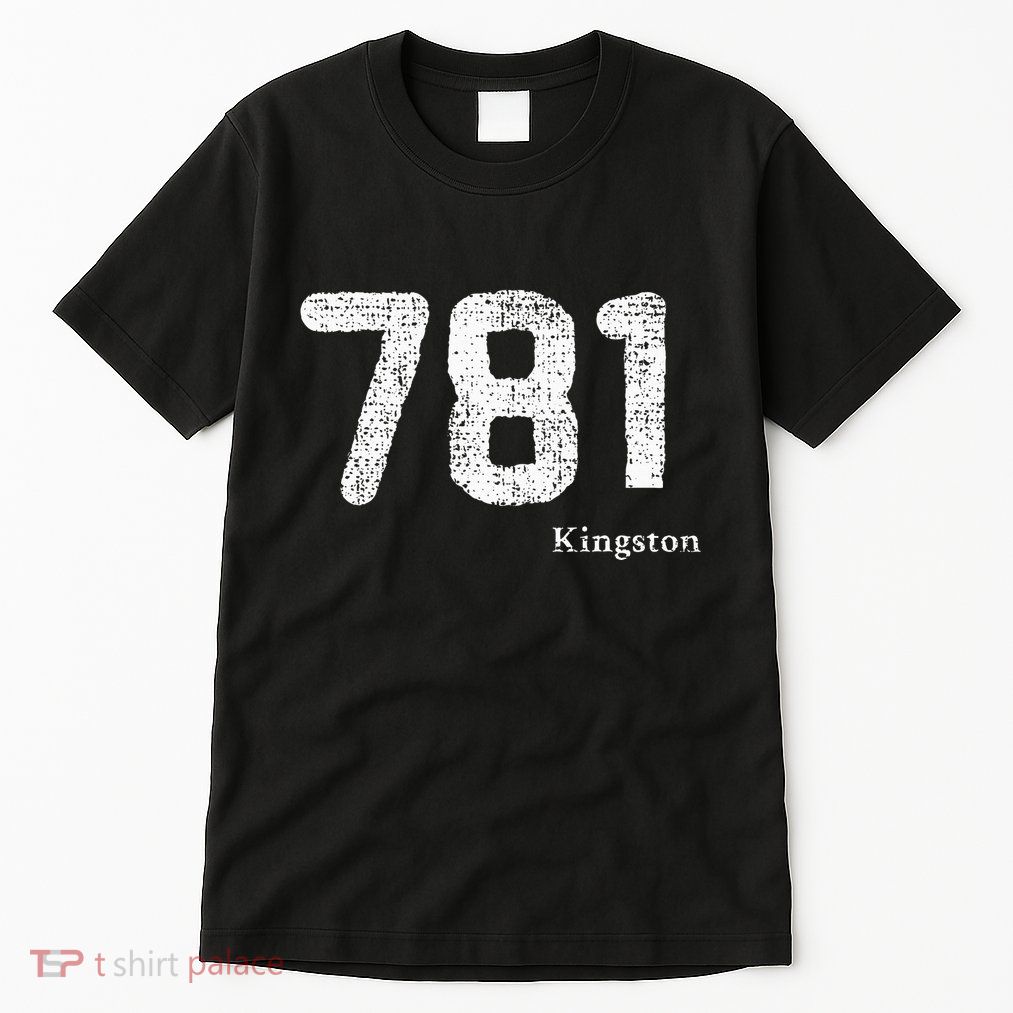 781 Area Code Distressed Kingston Massachusetts Tall T-Shirt