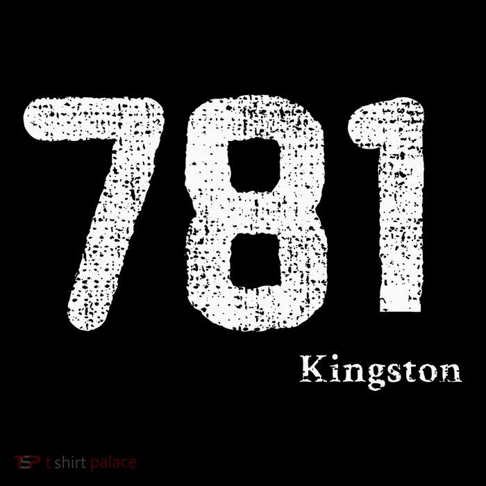781 Area Code Distressed Kingston Massachusetts Tall T-Shirt