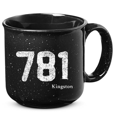781 Area Code Distressed Kingston Massachusetts 15oz Campfire Ceramic Mug