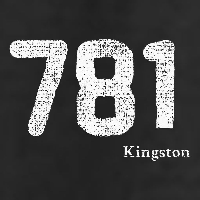 781 Area Code Distressed Kingston Massachusetts 25L Jumbo Tote