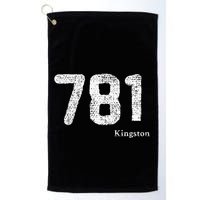 781 Area Code Distressed Kingston Massachusetts Golf Towel