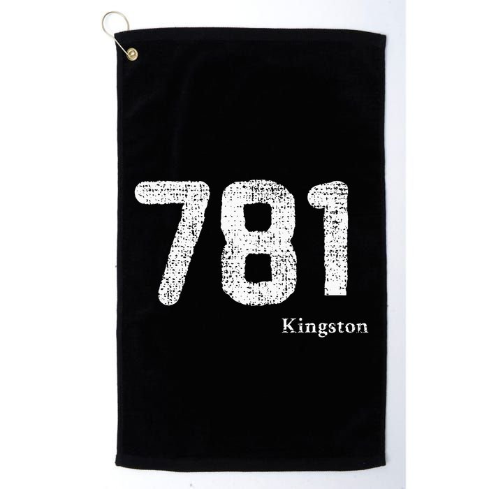 781 Area Code Distressed Kingston Massachusetts Golf Towel