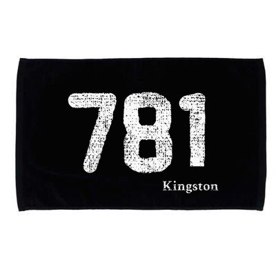 781 Area Code Distressed Kingston Massachusetts Microfiber Hand Towel