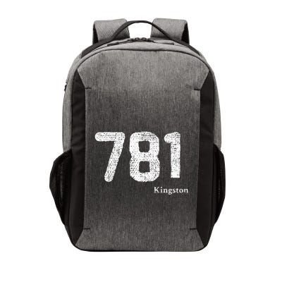 781 Area Code Distressed Kingston Massachusetts Vector Backpack