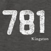 781 Area Code Distressed Kingston Massachusetts Vector Backpack