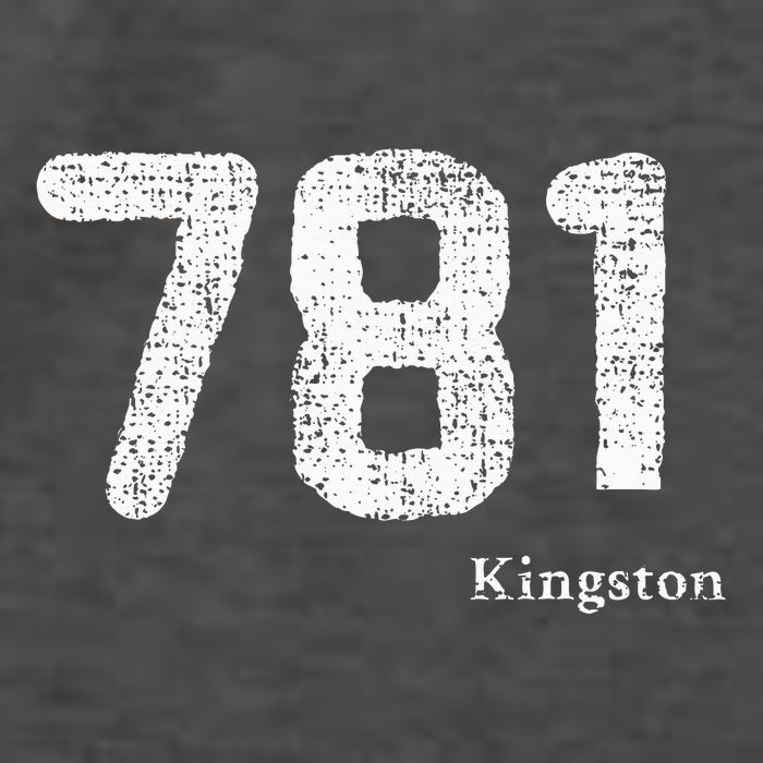781 Area Code Distressed Kingston Massachusetts Vector Backpack