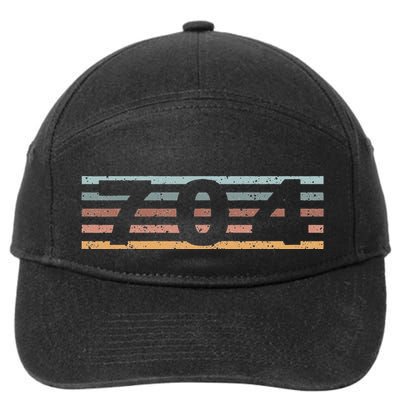 704 Area Code Retro North Carolina Charlotte 7-Panel Snapback Hat
