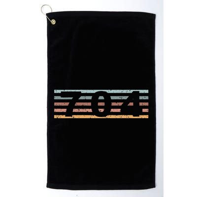 704 Area Code Retro North Carolina Charlotte Golf Towel