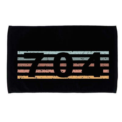 704 Area Code Retro North Carolina Charlotte Microfiber Hand Towel