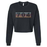 704 Area Code Retro North Carolina Charlotte Cropped Pullover Crew