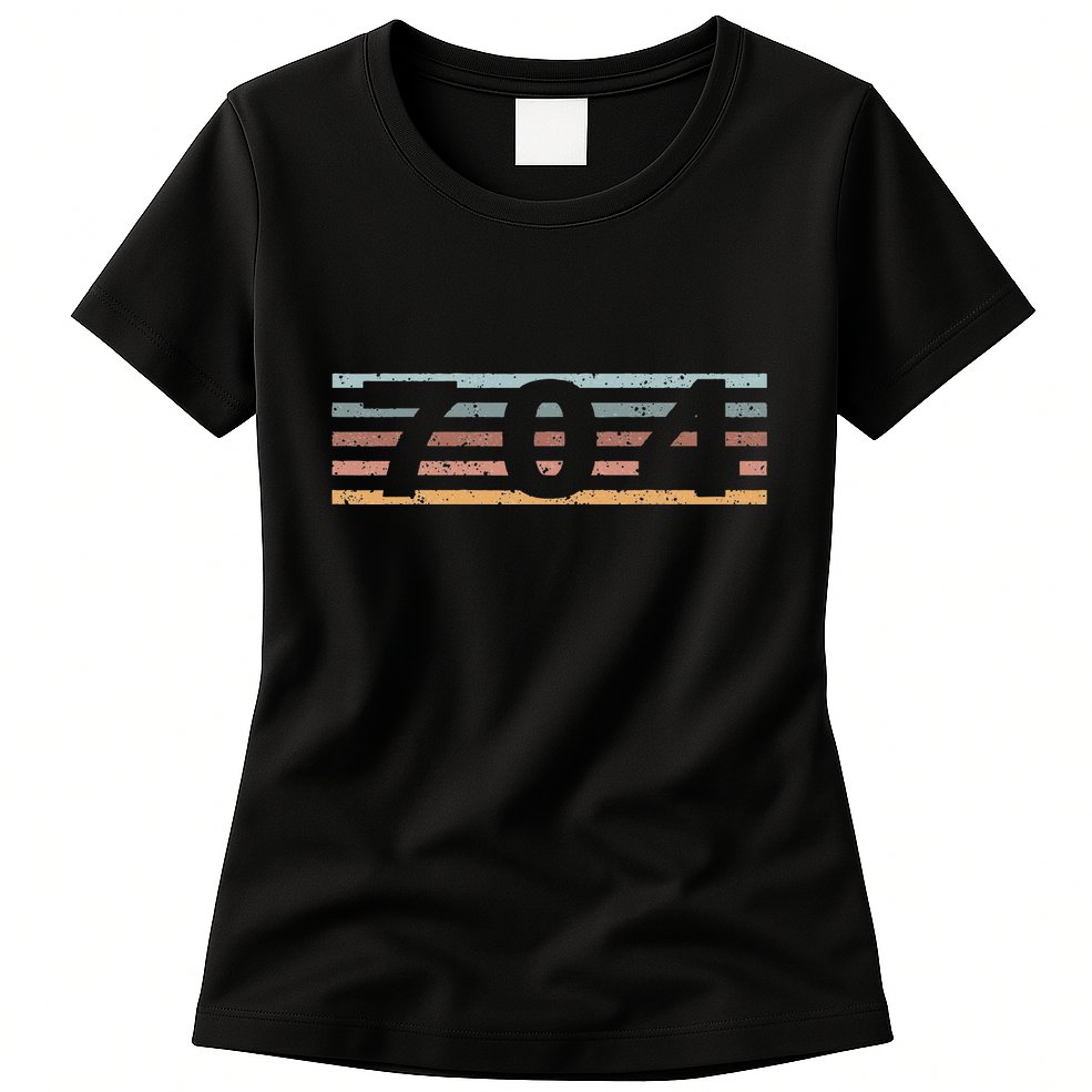 704 Area Code Retro North Carolina Charlotte Womens T-Shirt