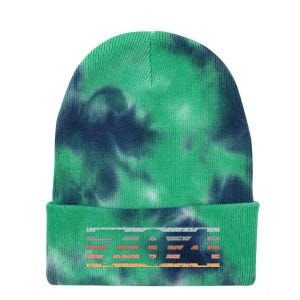 704 Area Code Retro North Carolina Charlotte Tie Dye 12in Knit Beanie