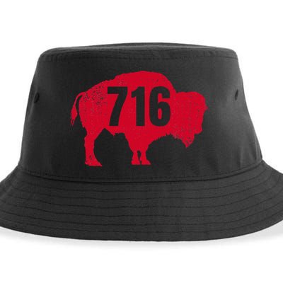 716 Area Code Buffalo New York Bflo Wny Sustainable Bucket Hat