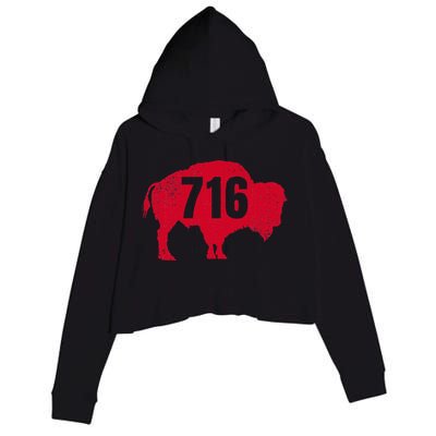 716 Area Code Buffalo New York Bflo Wny Crop Fleece Hoodie