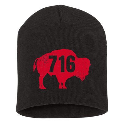 716 Area Code Buffalo New York Bflo Wny Short Acrylic Beanie