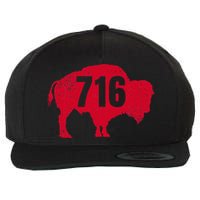 716 Area Code Buffalo New York Bflo Wny Wool Snapback Cap