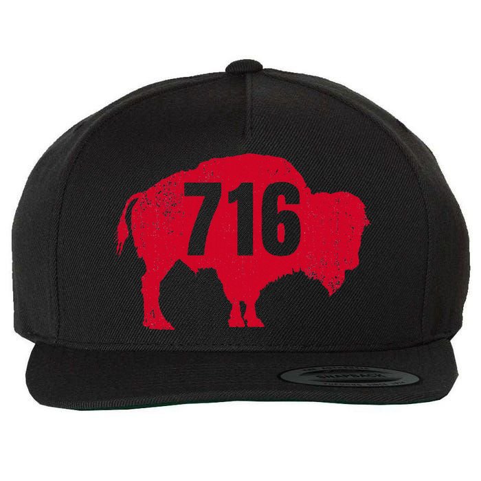 716 Area Code Buffalo New York Bflo Wny Wool Snapback Cap