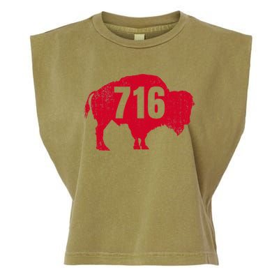 716 Area Code Buffalo New York Bflo Wny Garment-Dyed Women's Muscle Tee