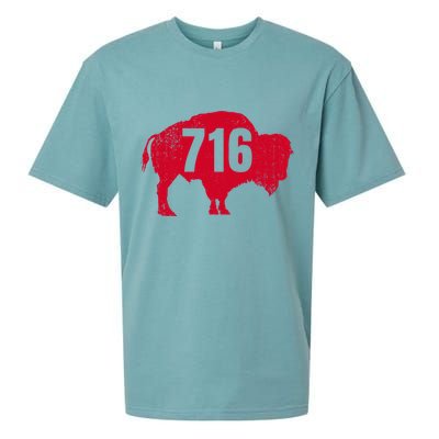 716 Area Code Buffalo New York Bflo Wny Sueded Cloud Jersey T-Shirt