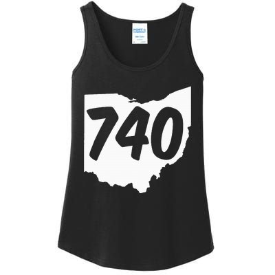 740 Area Code Ohio Ladies Essential Tank