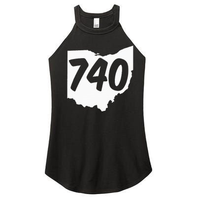 740 Area Code Ohio Women’s Perfect Tri Rocker Tank