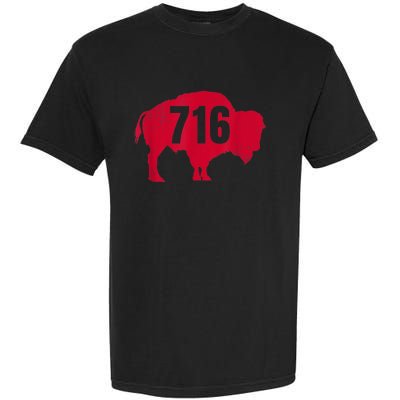 716 Area Code Buffalo New York BFLO WNY Garment-Dyed Heavyweight T-Shirt