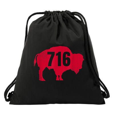 716 Area Code Buffalo New York BFLO WNY Drawstring Bag