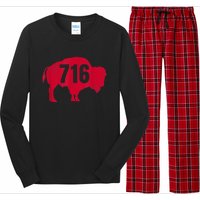 716 Area Code Buffalo New York BFLO WNY Long Sleeve Pajama Set