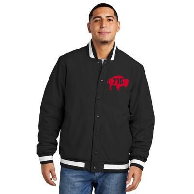 716 Area Code Buffalo New York BFLO WNY Insulated Varsity Jacket