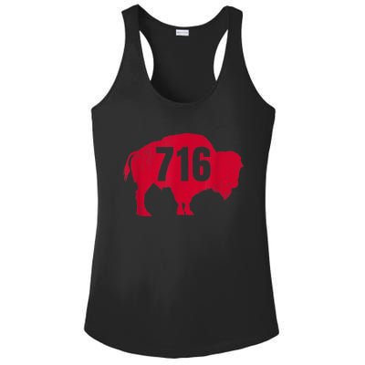 716 Area Code Buffalo New York BFLO WNY Ladies PosiCharge Competitor Racerback Tank