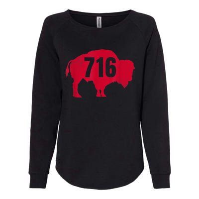 716 Area Code Buffalo New York BFLO WNY Womens California Wash Sweatshirt