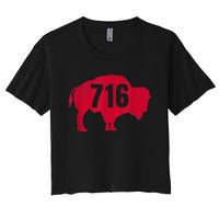 716 Area Code Buffalo New York BFLO WNY Women's Crop Top Tee